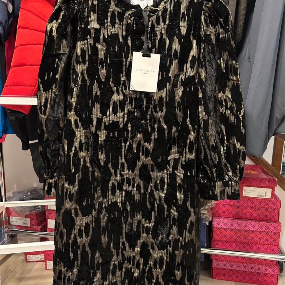 NWT Tuckernuck metallic velvet burnout Samantha dress small & Medium - Picture 5 of 10